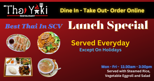 Delicious Thai Lunch Specials